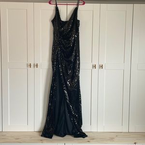 Brand new with tags black sequin prom dress!